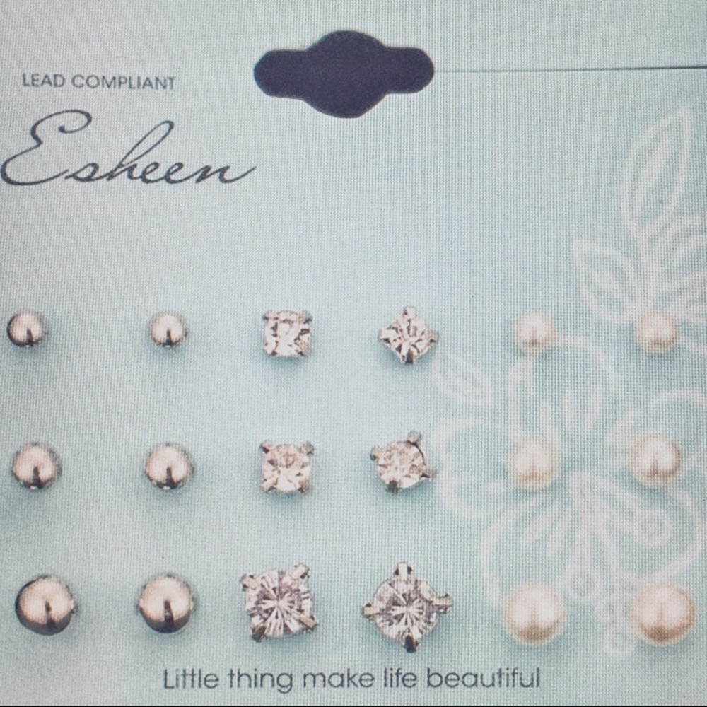 ⚪️ 9 Pairs of Stud Earrings Set ⚪️
